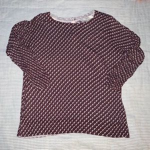 Loft button back sweater 3/4 sleeve - size XL